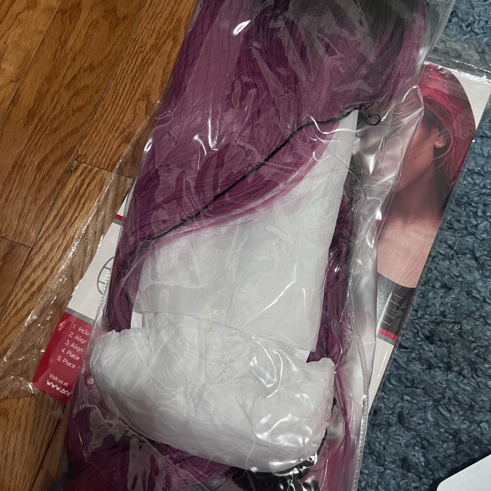 Purple and Black Hair Wig Kit